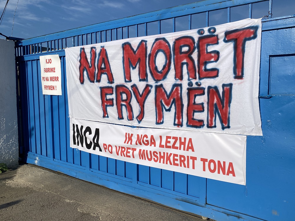 Lezha në protestë kundër fabrikës INCA header