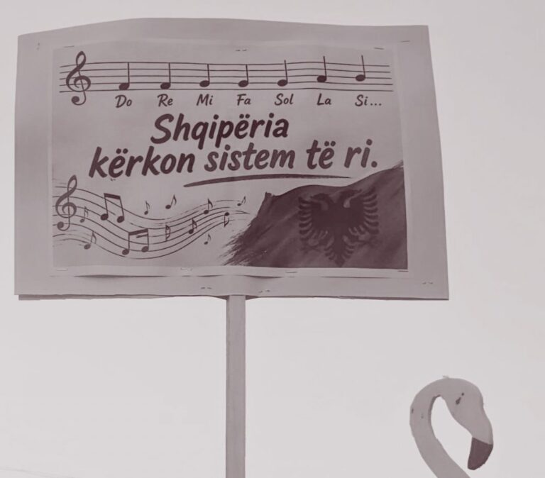 Fotografi gjatë protestave të Flamingove, 6 qershor 2026, foto për nyjen Antonio Muco
